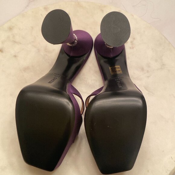 D'ACCORI "Sienna" Platform Mules in Purple - Picture 9 of 14